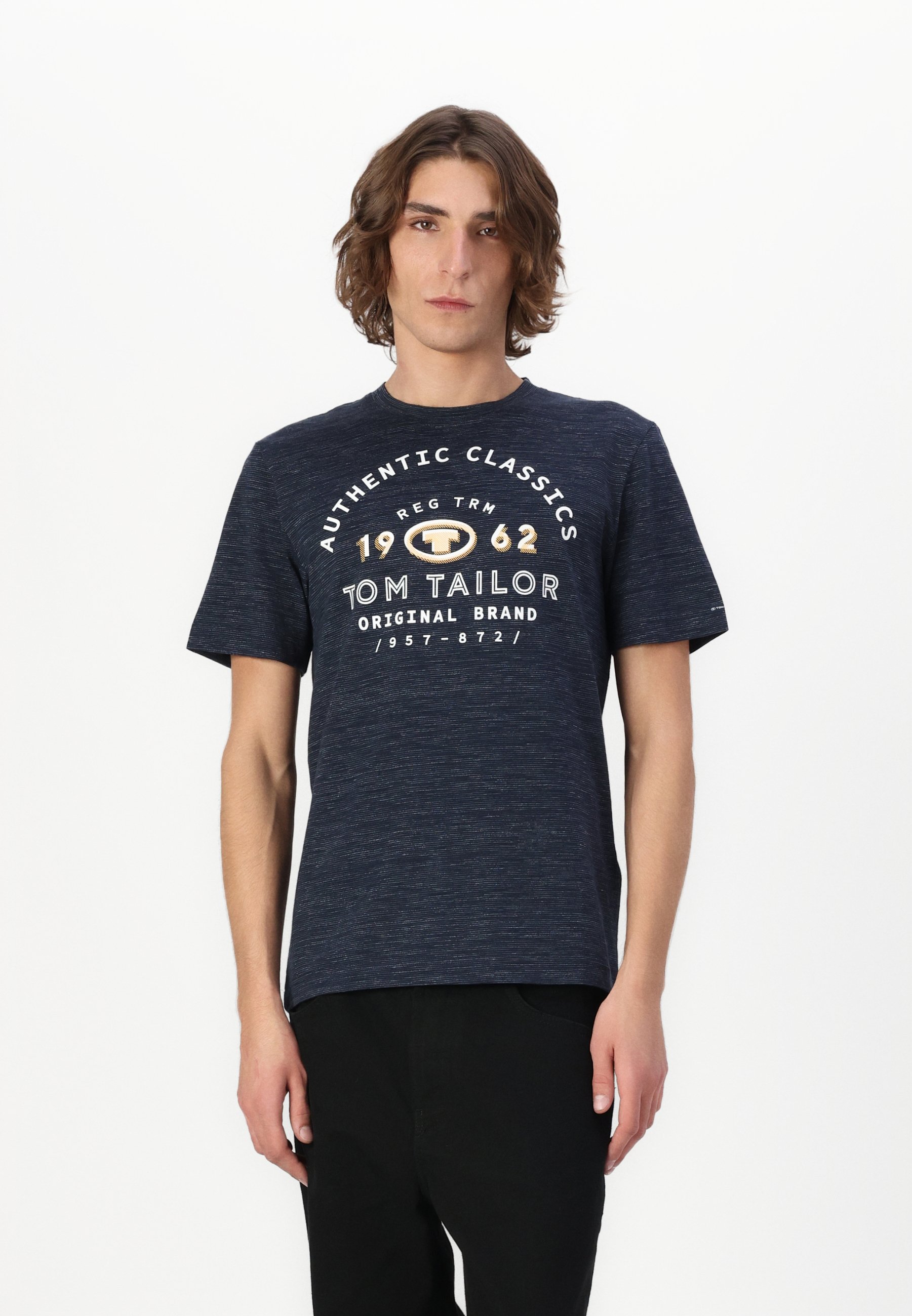 TOM TAILOR LOGO TEE - T-Shirt print - sky captain blue