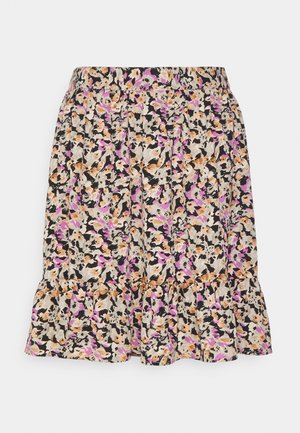 Pieces Curve PCMONICE SKIRT - Jupe trapèze - blackaop/graphiclilac