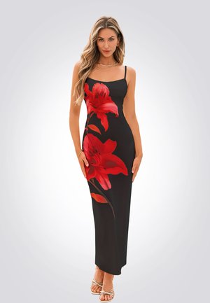 ELEGANT FLORAL SPAGHETTI STRAP  - Maxi dress - black