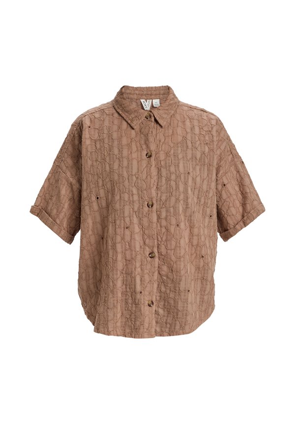 NOSTALGIA - MIT KURZEN ÄRMELN  - Button-down blouse - tec2