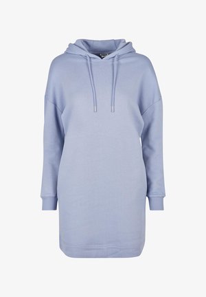 Lysblå hættetrøje kjole i blødt stof, med lange ærmer, snor i hætten og ribbede manchetter samt en afslappet pasform.