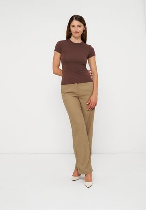Anna Field, 2 PACK - T-shirt basic - sesame/shaved chocolate