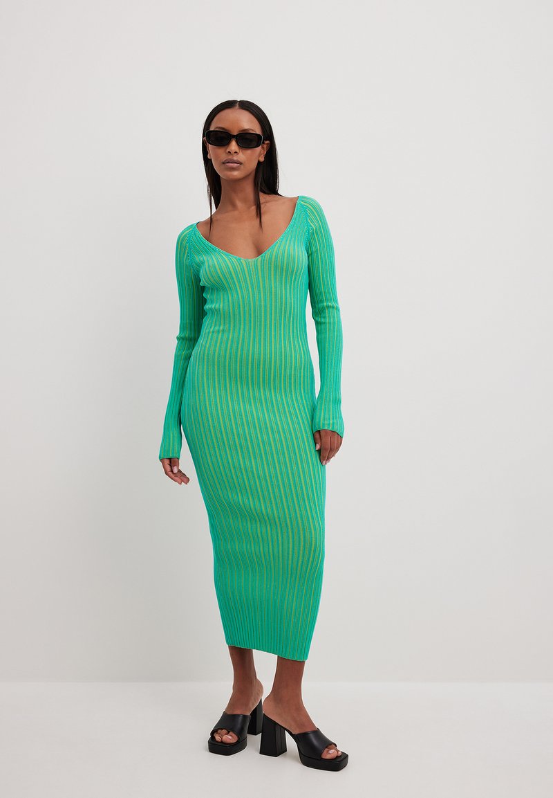 NAKD Jumper dress green blue/multicoloured Zalando.ie