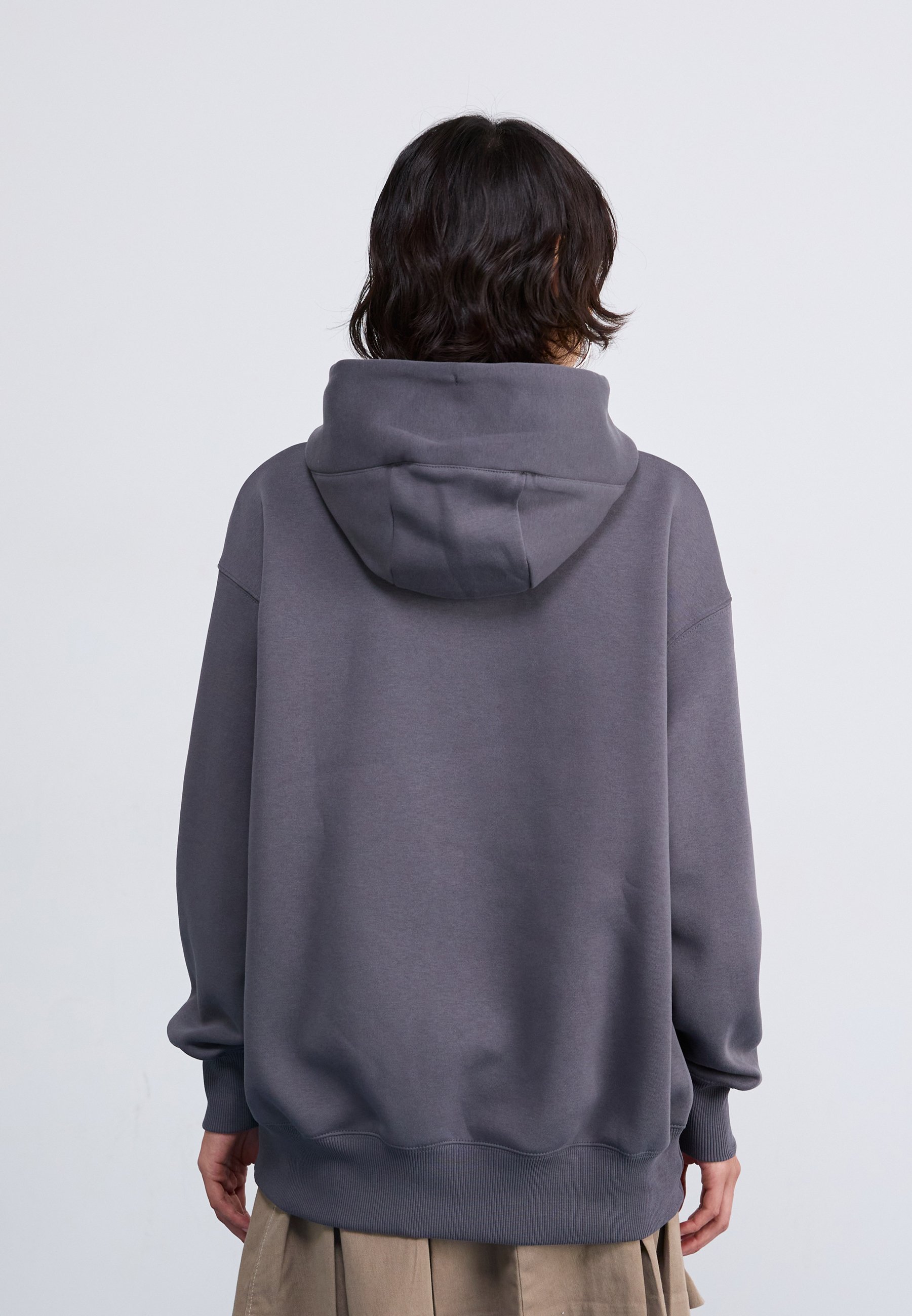 grey oversized nike hoodie