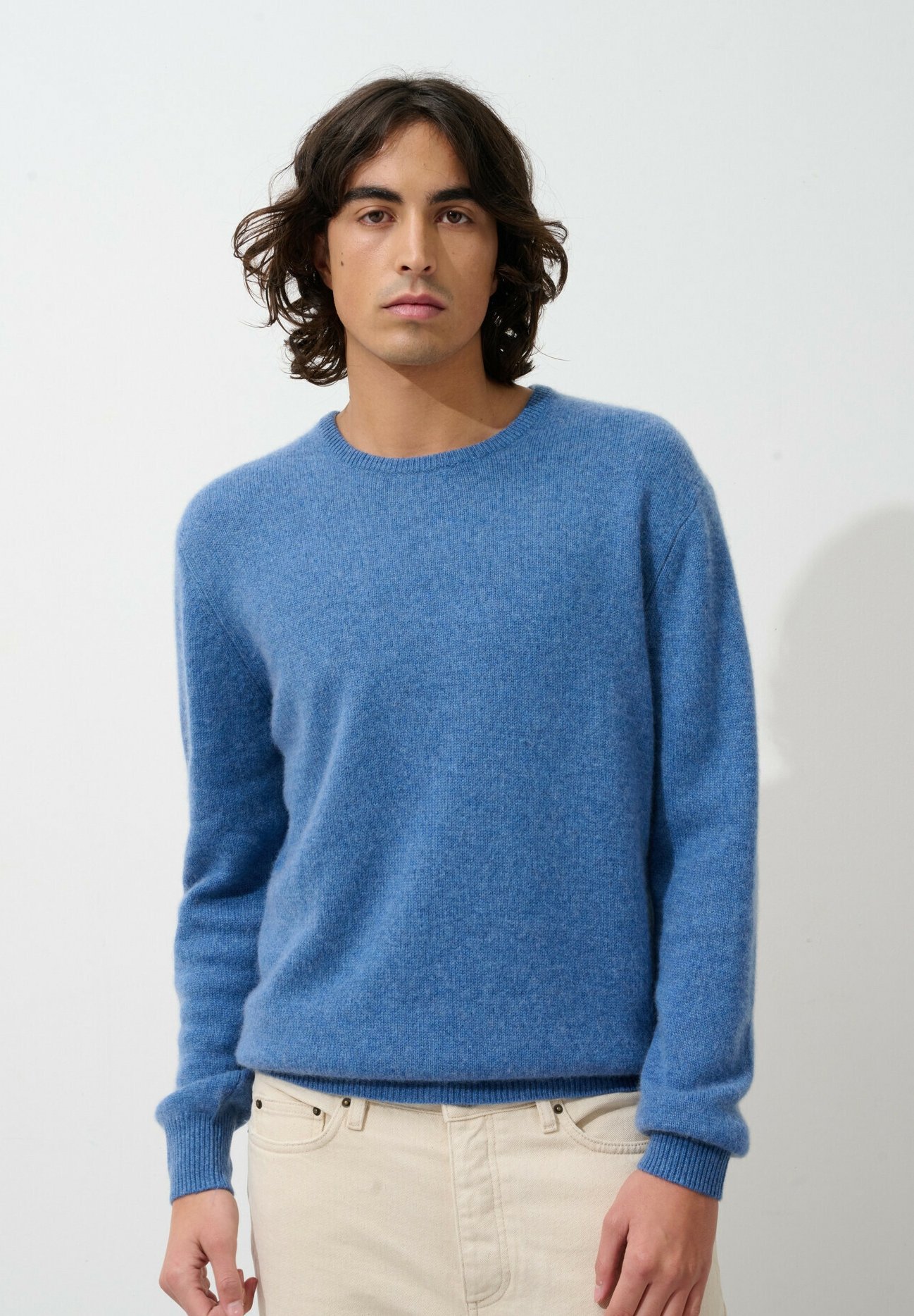 Maglione Blu Maglione Cashmere Prezzo Maglione Girocollo In