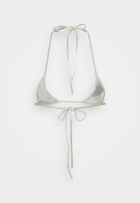 SUPER MICRO SEQUIN  - Bikini-Top - silver-coloured