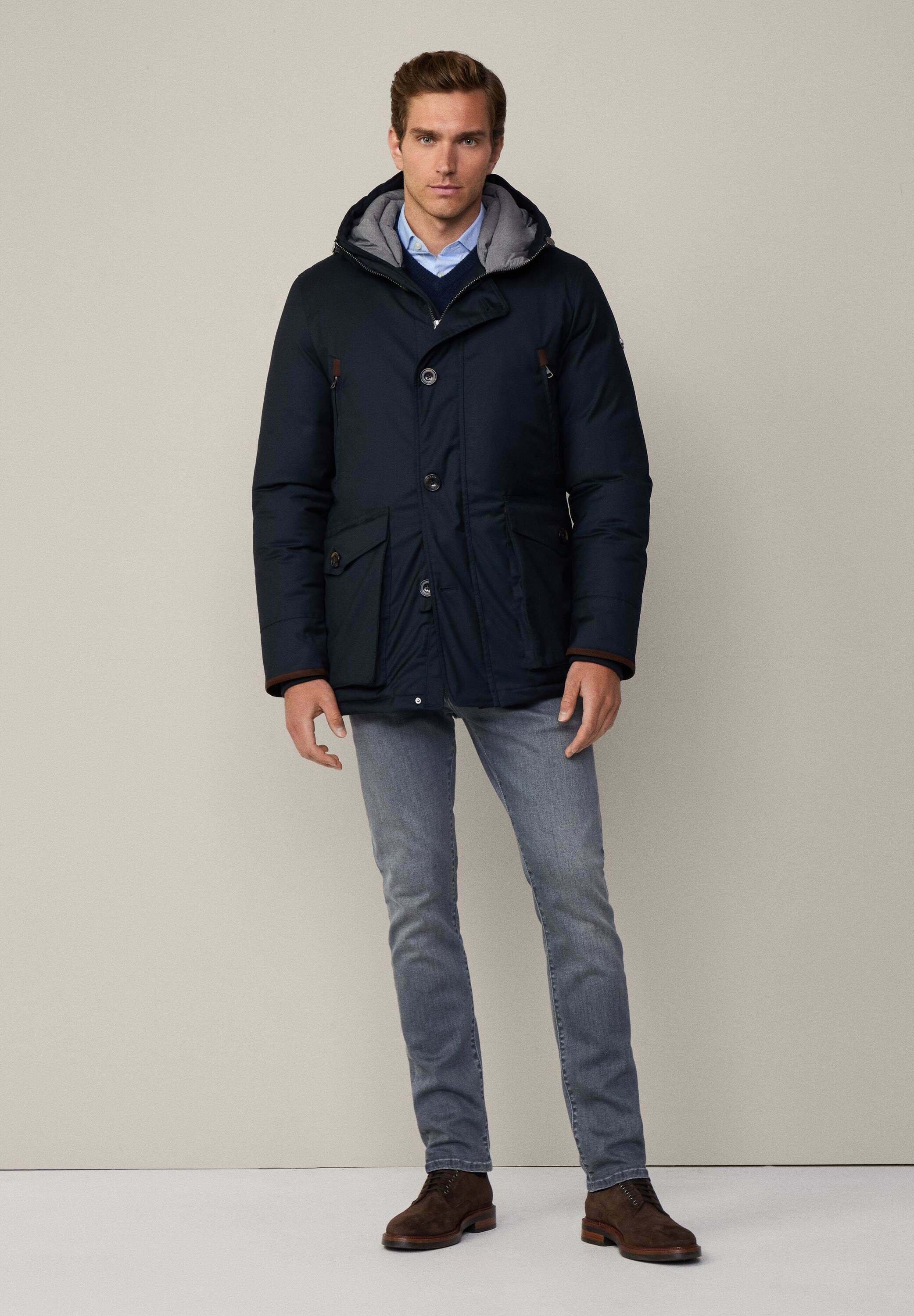 HACKETT LONDON ARCTIC PARKA　紺色です Hackett London Men's Arctic Parka Fur Coat : Amazon.co.uk