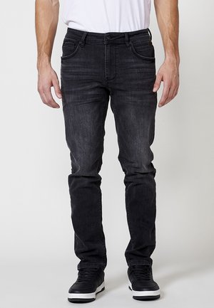 STRETCH - Jeans Straight Leg - black denim