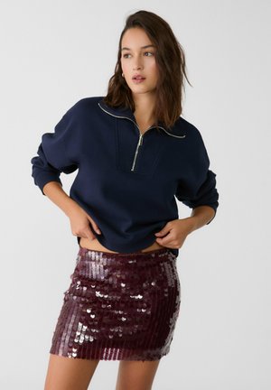 Onlspacy Hw Long Sequins Skirt Black Detail Silver Sequins
