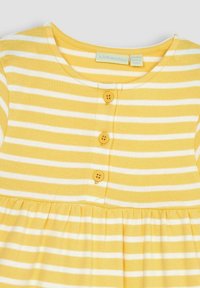 JoJo Maman Bébé BUNNY APPLIQUE BUTTON FRONT REGULAR FIT - Trikotāžas kleita - yellow bunny stripe