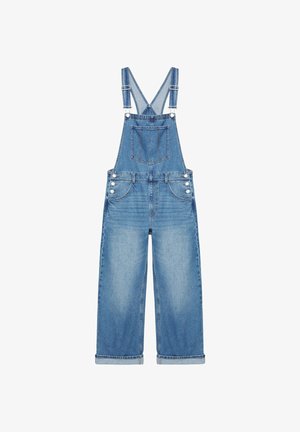 PULL&BEAR, LONG DENIM - DUNGAREES - Salopette in denim - blue