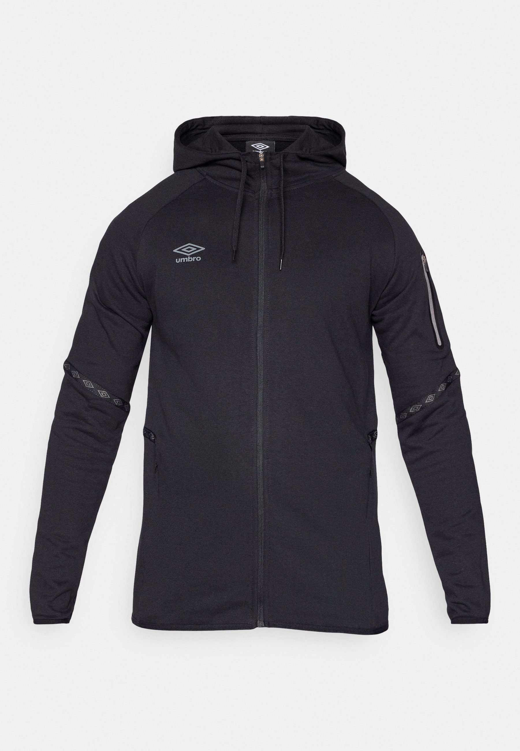 Umbro TERRACE FULL ZIP HOODIE - Zip-up sweatshirt - black - Zalando.ie