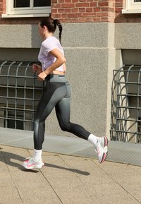Nike Performance PEGASUS PLUS - Road running shoes - barely grey/hot punch/white/black