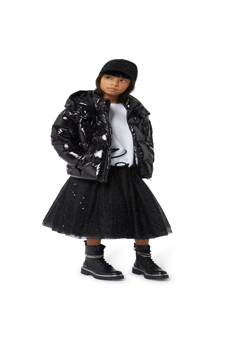 KARL LAGERFELD KIDS AVEC LOGO BRODÉ EN BAS - T-shirt imprimé - blanc