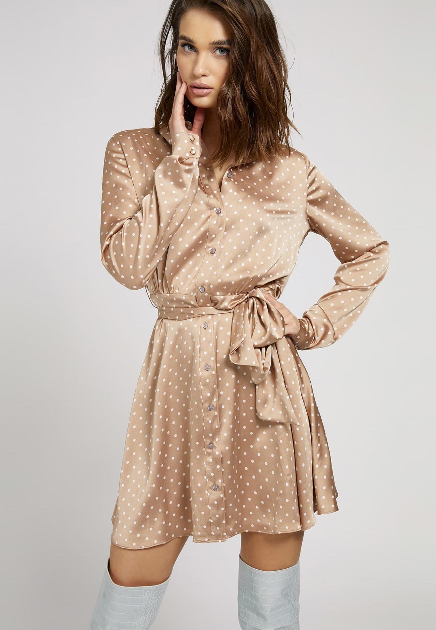 Guess Abito a camicia - braun/marrone - Zalando.it