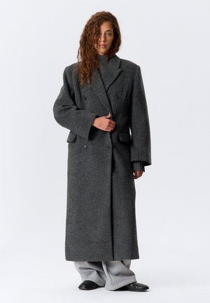 Klassisk frakke - dark grey melange