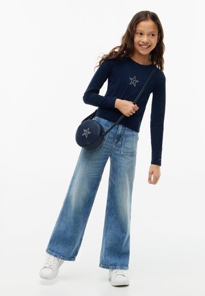 Tommy Hilfiger, STUD STAR FITTED TEE - Long sleeved top - dark blue