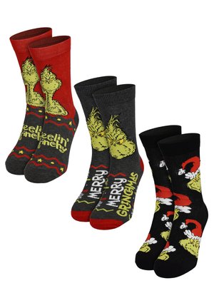 3ER PACK THE GRINCH - Socks - mehrfarbig