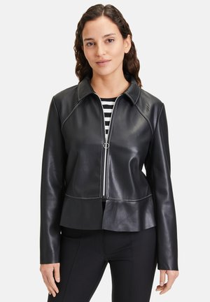 KURZ MIT REISSVERSCHLUSS - Faux leather jacket - schwarz