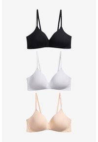 Next - DAISY LIGHT PAD NON WIRE COTTON BLEND BRAS 3 PACK - Bügel BH - black Thumbnail-Bild 1