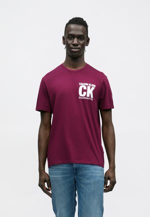 CORNER GRAPHIC - T-Shirt print - berry glaze