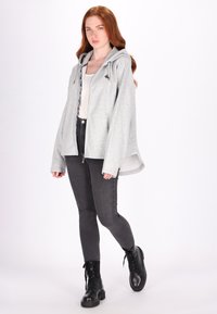 DreiMaster Sweater met rits - grau melange