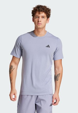adidas Performance ESSENTIALS FEEL READY - T-Shirt sport - silver violet   black