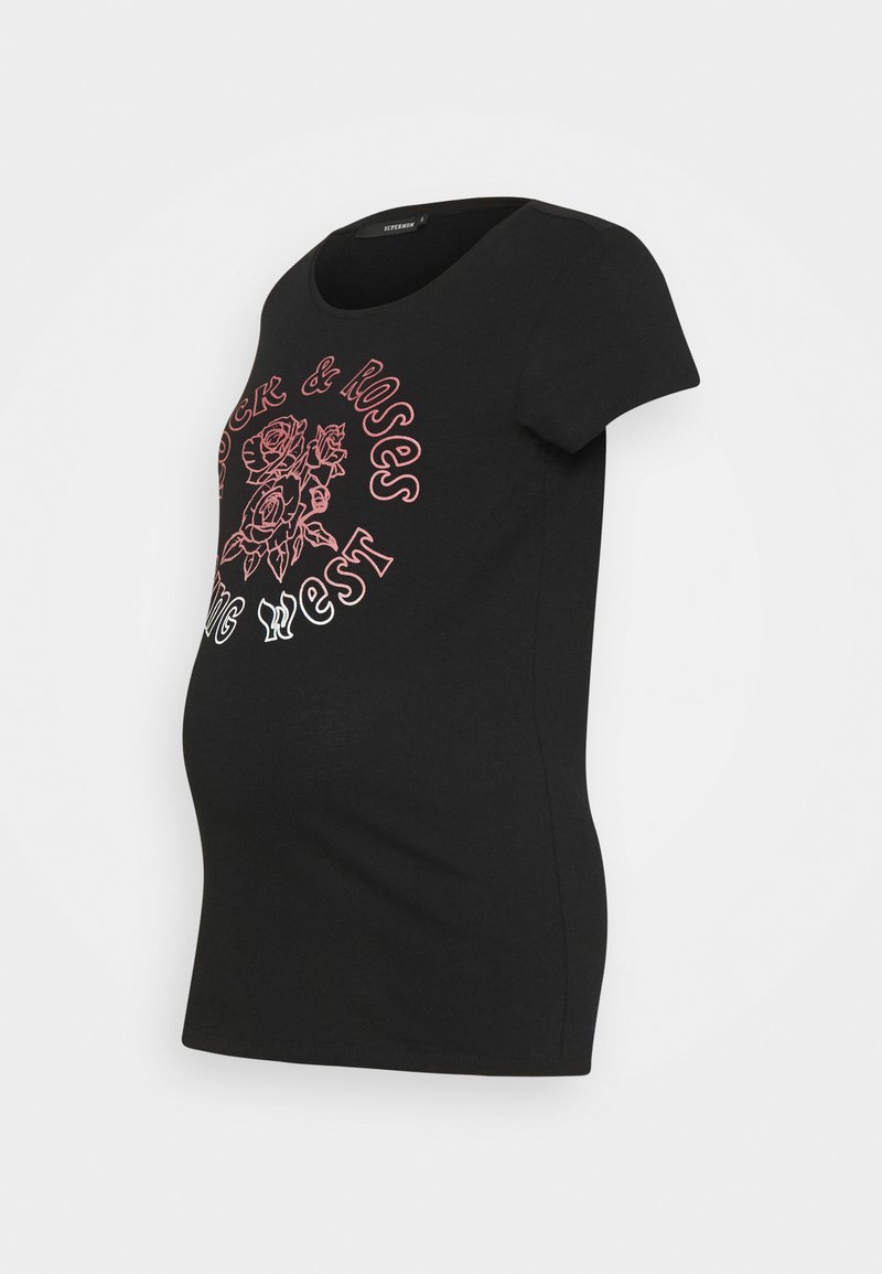 Supermom T-shirt print zwart