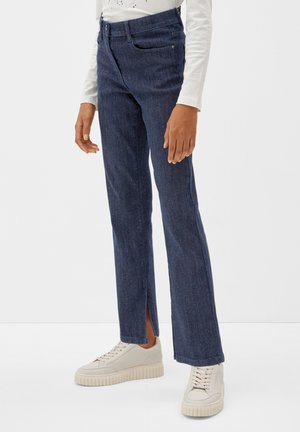 s.Oliver MIT GLITZEREFFEKT - Straight leg jeans - tiefblau