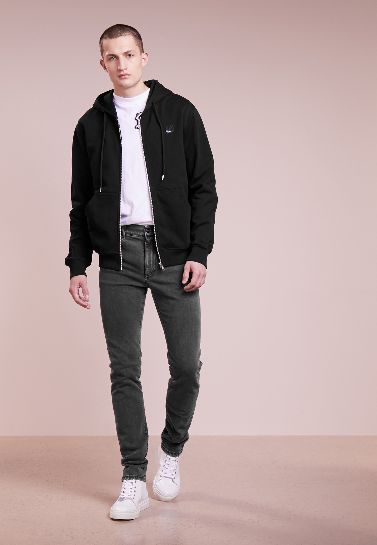【送料&関税込】Alexander McQueen Drawstring Zip Up Hoodie McQ Alexander McQueen CLEAN ZIP HOODIE - Bluza rozpinana