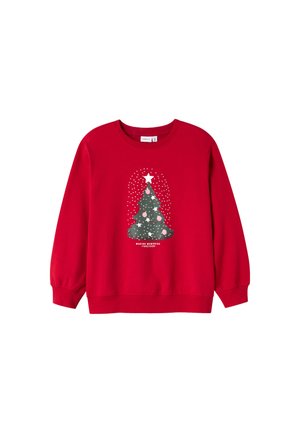 Name it, NAME IT PULLOVER FRILI PULLOVER - Mikina - rot