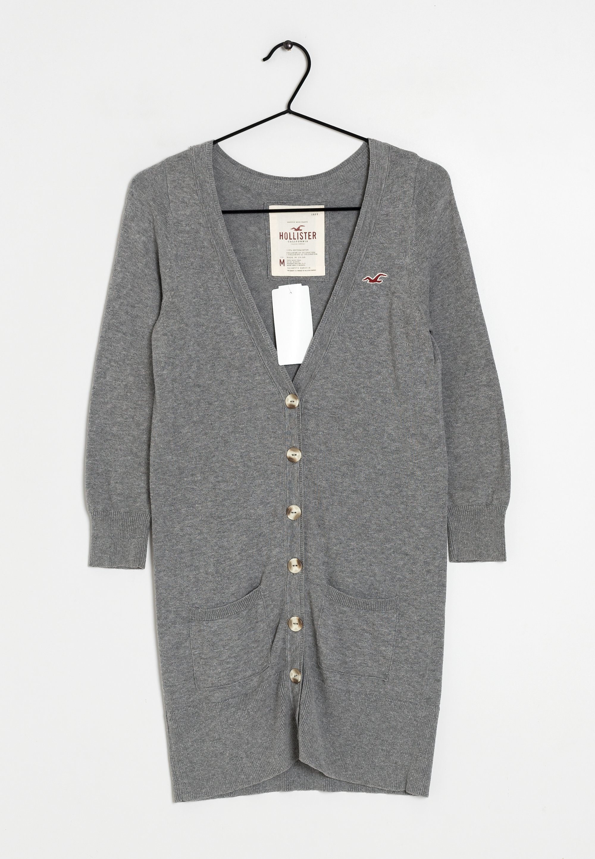 Hollister Strickjacke grey/grau-meliert (Pre-owned) Zalando