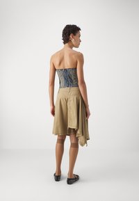 Jaded London ASYMMETRIC CHOPPY CARGO SKIRT - sukňa v tvare A - beige