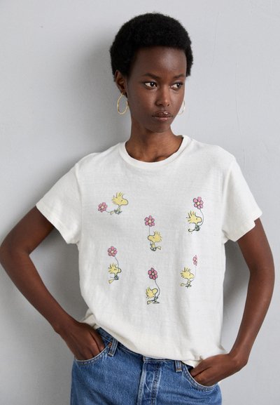 RE/DONE 70S LOOSE TEE WOODSTOCK - Print T-shirt - vintage white