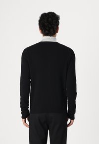 pure cashmere MEN V NECK CARDIGAN - Kardigan - black