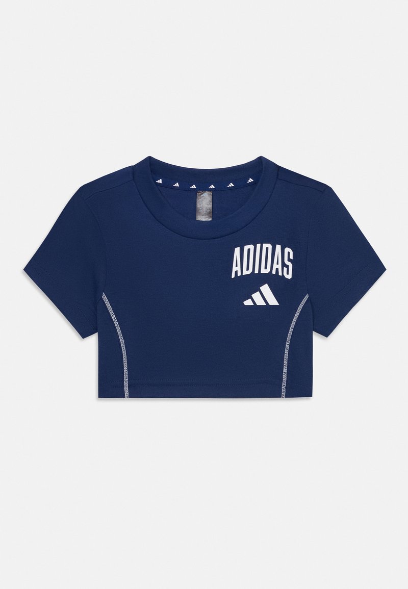 adidas performance T-shirt print blauw