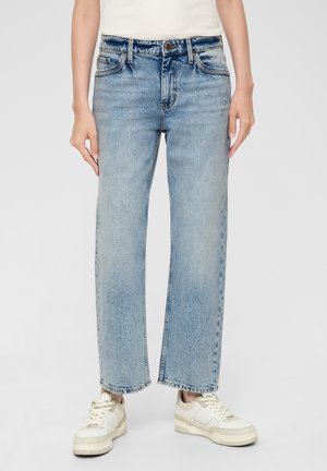 MIT WASCHUNG - Jeans Straight Leg - hellblau