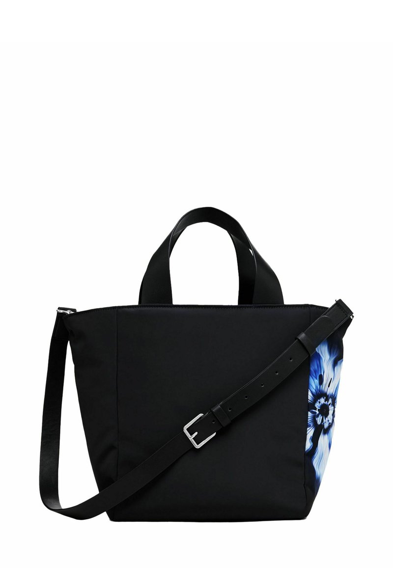 Borsa Shopping Desigual New Splatter Valdivia In PU Nera, Con Catena E Cinghia Regolabile, Taglia Unica - 2