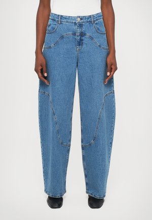 NAPOLEN - Wide leg - light blue denim
