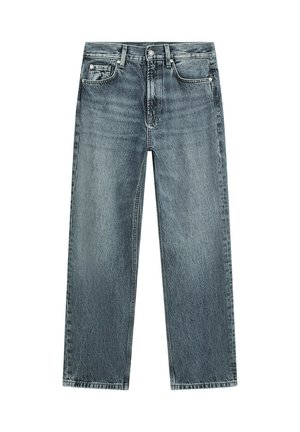 Massimo Dutti, HIGH-WAIST STRAIGHT-LEG JEANS - Jeans Straight Leg - blue denim
