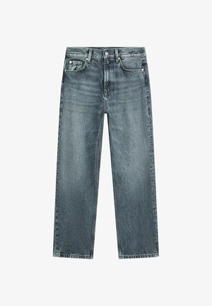 Massimo Dutti, HIGH-WAIST STRAIGHT-LEG JEANS - Jeans Straight Leg - blue denim