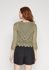 JDY JDYSUN CROPPED CARDIGAN - Vesta na kopčanje - deep lichen green