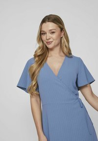 VILA VILOVIE WRAP DRESS - Päevakleit - coronet blue