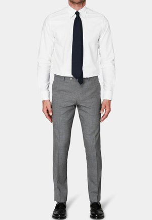 DENZ  - Suit trousers - grey melange