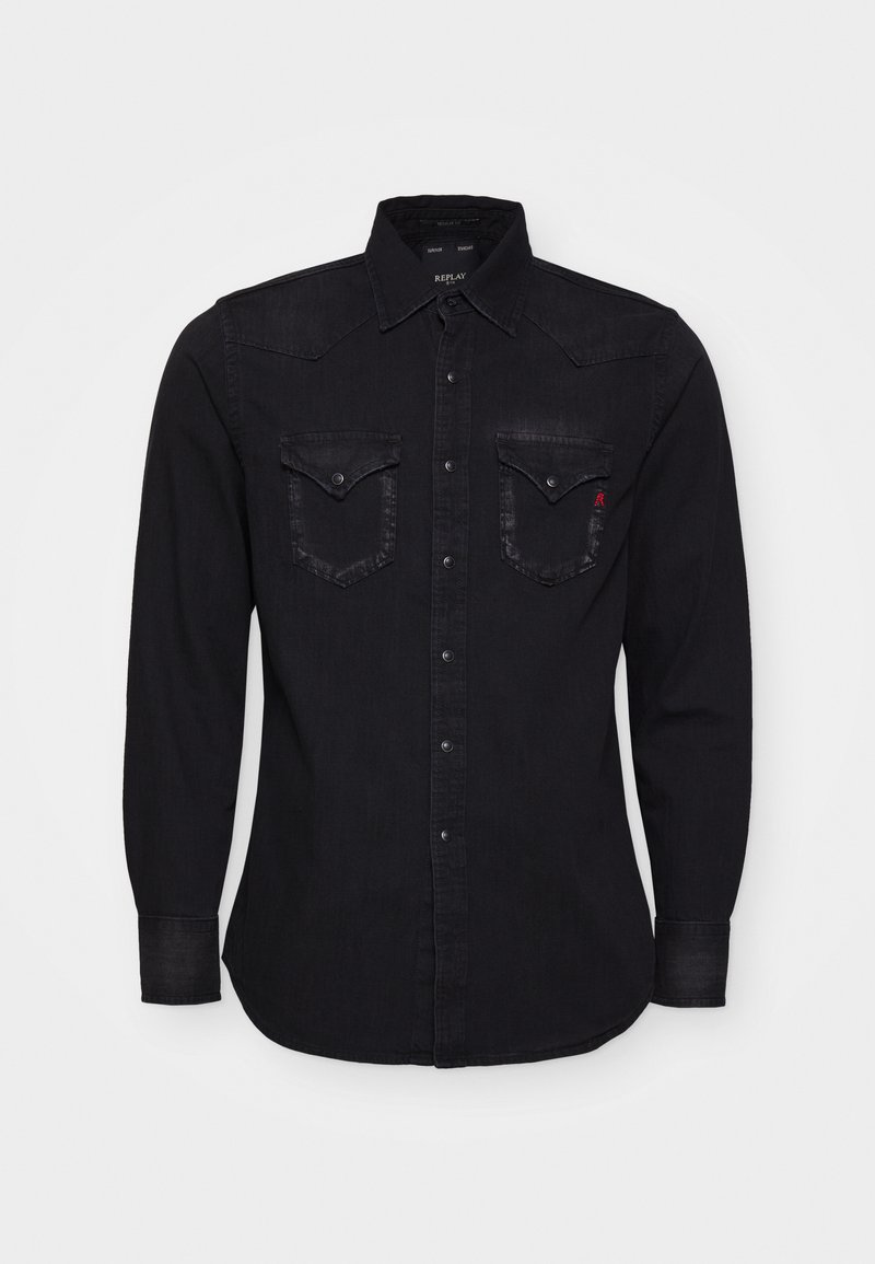 Replay Overhemd zwart denim/blackdenim Replay Overhemd zwart denim/blackdenim