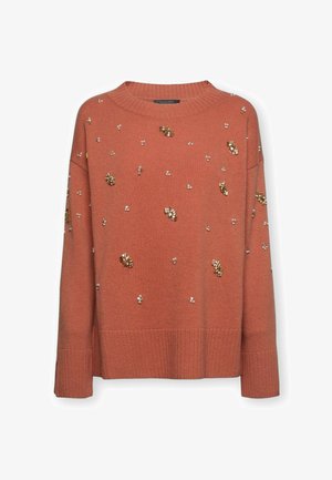 Elena Mirò, MAGLIA GIROCOLLO CON RICAMO - Maglione - rosa