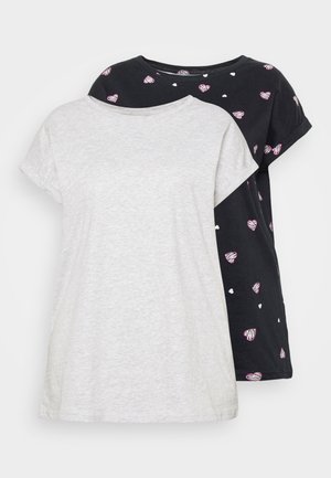 BOYFRIEND PRINT TEE 2er Pack - T-shirt print - grey