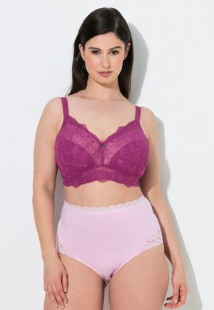 Ulla Popken SUPPORT BRA, EMBROIDERED LACE, WIRELESS, CUP B–H - Reggiseno a triangolo - berry