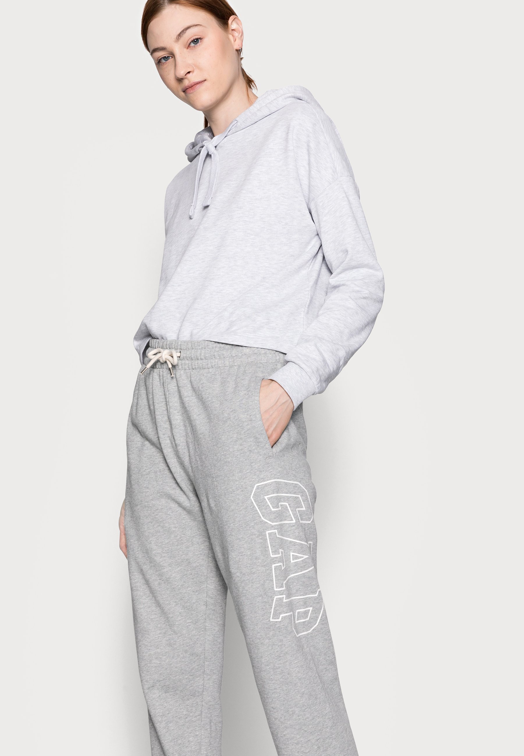 Gap Tall Easy Tracksuit Bottoms Grey Heather, Women's, Size: XL, Grey