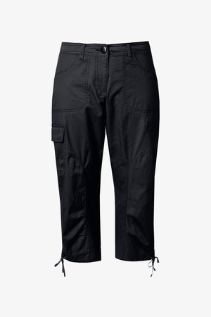 Ulla Popken, COMFORTABELE BAND - Pantaloni cargo - black